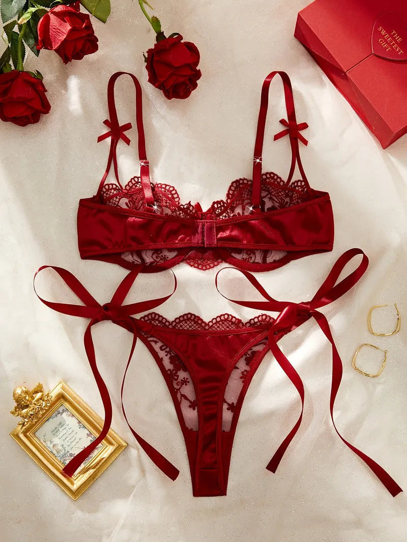 Carla - Conjunto borgoña edición San Valentín | Piel Canela | Imagen 2