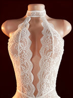 Elisa - Body blanco halter de encaje con espalda descubierta | Piel Canela | Imagen 5