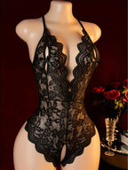 Gala - Body negro de encaje con tiras ajustables | Piel Canela | Imagen 3