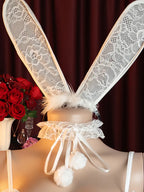 Ivana - Minivestido blanco de encaje estilo bunny | Piel Canela | Imagen 4