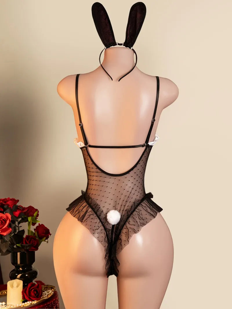 Lara - Body negro con recortes y tirantes | Piel Canela | Imagen 3
