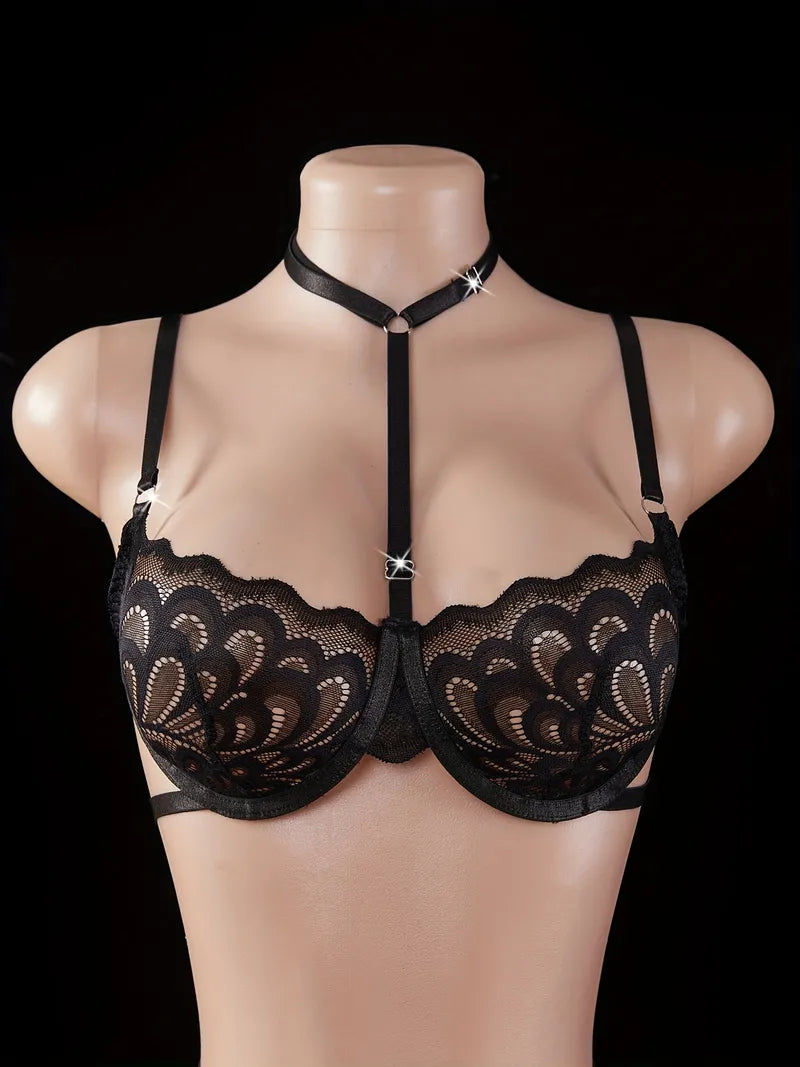 Maia - Conjunto negro de sujetador y braguita | Piel Canela | Imagen 6