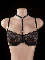 Maia - Conjunto negro de sujetador y braguita | Piel Canela | Imagen 6