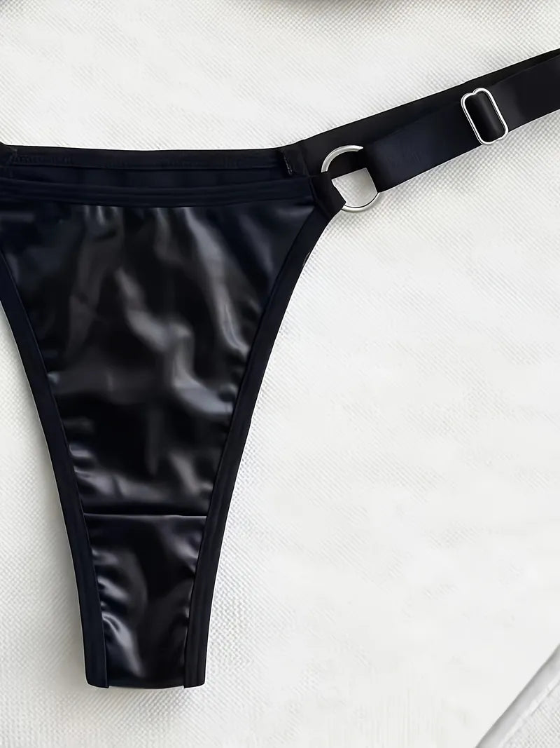 Zoe - Conjunto negro estilo punk de 2 piezas | Piel Canela