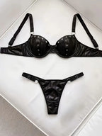 Zoe - Conjunto negro estilo punk de 2 piezas | Piel Canela | Imagen 3